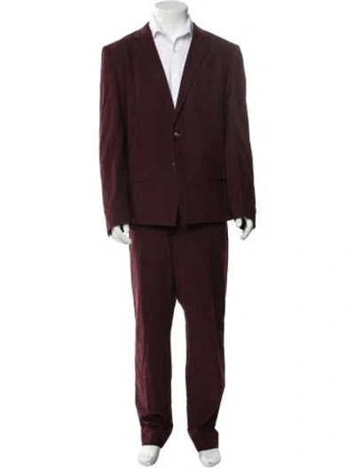 Pre-owned Gabriela Hearst Two-piece Suit In Burgundy