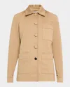 Gabriela Hearst Ulu Chore Jacket In Camel Sea Island Cotton Twill