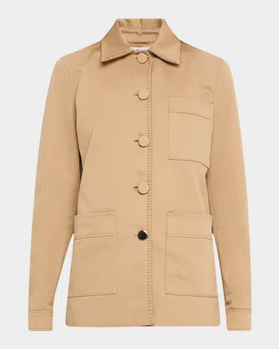 Gabriela Hearst Ulu Blanket-stitched Chore Jacket