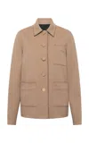 Gabriela Hearst Ulu Chore Jacket In Camel Sea Island Cotton Twill In Neutral