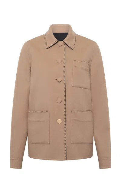 Gabriela Hearst Ulu Chore Jacket In Camel Sea Island Cotton Twill In Brown