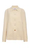 Gabriela Hearst Ulu Chore Jacket In Ivory Silk Tweed In Neutral