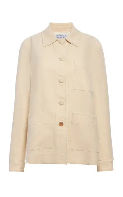 Gabriela Hearst Ulu Chore Jacket In Ivory Silk Tweed In Neutral