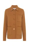 Gabriela Hearst Ulu Chore Jacket In Yellow Ochre Double-face Recycled Cashmere In Brown