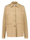 Gabriela Hearst Ulu Chore Jacket In Camel Sea Island Cotton Twill In Brown