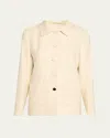 Gabriela Hearst Ulu Silk Single-breasted Chore Jacket In Neutral