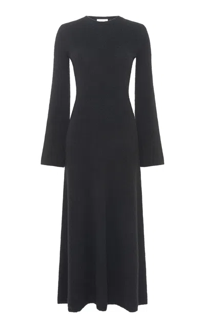 Gabriela Hearst Uriel Knit Maxi Dress In Black Brushed Cashmere
