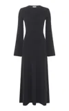 Gabriela Hearst Uriel Long-sleeve Cashmere Maxi Dress In Black