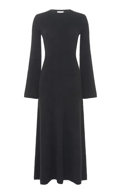 Gabriela Hearst Uriel Long-sleeve Cashmere Maxi Dress In Black