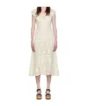Gabriela Hearst Waldman Crochet Wool And Cashmere Maxi Dress In White