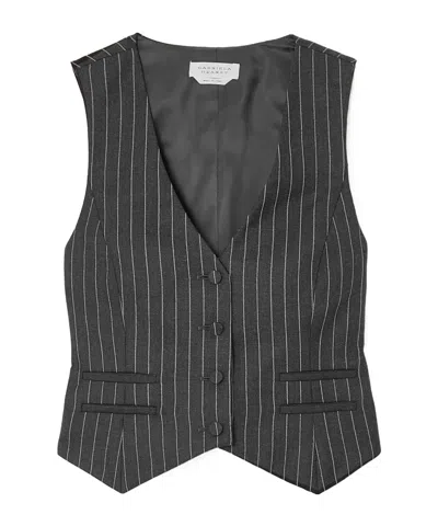 Gabriela Hearst V-neck Vest In Gray
