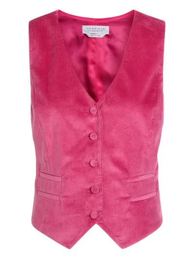 Gabriela Hearst V-neck Waistcoat In Pink