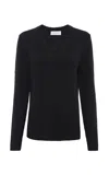 Gabriela Hearst Vesper Knit V-neck Sweater In Black Cashmere In Black