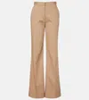 Gabriela Hearst Vesta Cotton Flared Pants In Brown