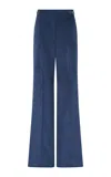 Gabriela Hearst Vesta Cotton Straight-leg Pants In Blue
