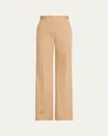 Gabriela Hearst Vesta Cotton Twill Flare Pants In Brown