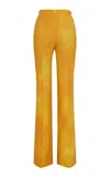 Gabriela Hearst Vesta Wide-leg Wool Pants With Belted Detail In Yellow