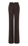 Gabriela Hearst Vesta Flared Silk Pants In Brown