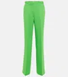 Gabriela Hearst Vesta High-rise Wide-leg Virgin Wool Pants In Fluorescent Green