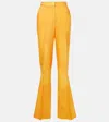 Gabriela Hearst Vesta Wide-leg Wool Pants With Belted Detail In Yellow
