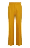 Gabriela Hearst Vesta Linen Wide-leg Pants In Yellow