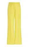 GABRIELA HEARST VESTA PANT IN CADMIUM YELLOW SILK WOOL WITH LINEN