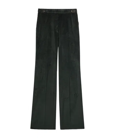 Gabriela Hearst Vesta Straight-leg Corduroy Trousers In Black