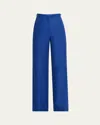 Gabriela Hearst Vesta Wide-leg Linen Pants In Blue