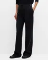 Gabriela Hearst Vesta Wide-leg Pants With Belted Detail In Black