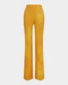Gabriela Hearst Vesta Dyed Wool Straight-leg Pants In Yellow