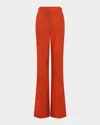 Gabriela Hearst Vesta Wide-leg Wool Pants With Belted Detail In Spice