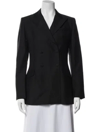 Pre-owned Gabriela Hearst Virgin Wool Blazer In Black