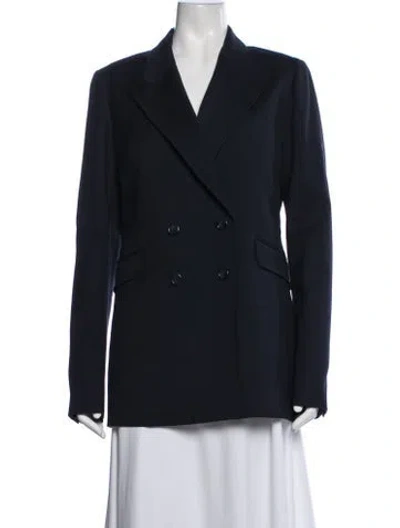 Pre-owned Gabriela Hearst Virgin Wool Blazer In Blue