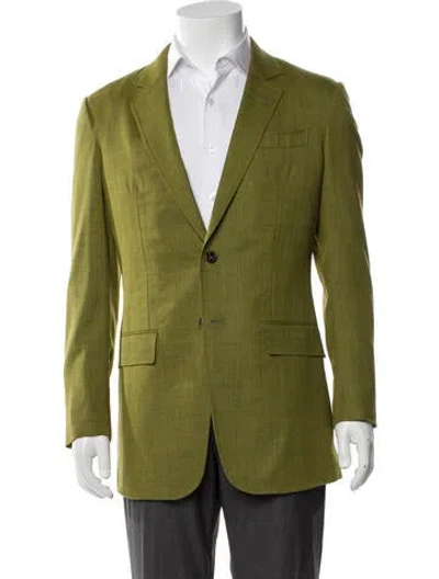 Pre-owned Gabriela Hearst Virgin Wool Blazer In Green