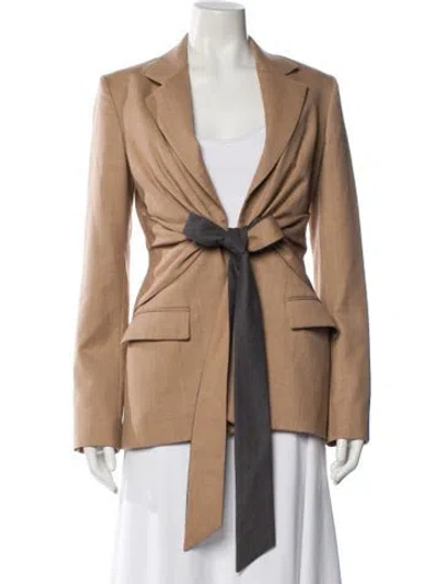 Pre-owned Gabriela Hearst Virgin Wool Blazer In Neutral