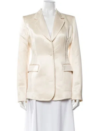 Pre-owned Gabriela Hearst Virgin Wool Blazer In Neutral
