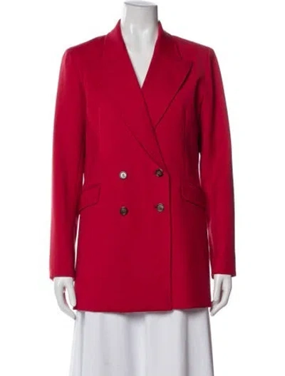 Pre-owned Gabriela Hearst Virgin Wool Blazer In Red