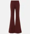 Gabriela Hearst Virgin Wool Flared Pants In Red