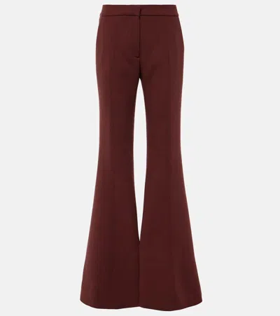 Gabriela Hearst Virgin Wool Flared Pants In Red