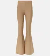 Gabriela Hearst Virgin Wool Flared Pants In Beige