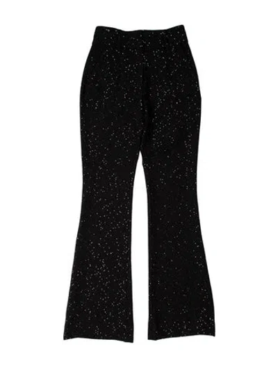 Pre-owned Gabriela Hearst Virgin Wool Flared Pants In Black