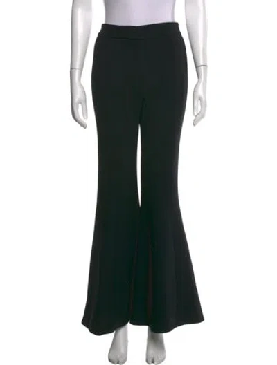 Pre-owned Gabriela Hearst Virgin Wool Flared Pants In Black