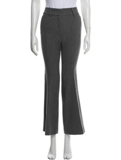 Pre-owned Gabriela Hearst Virgin Wool Flared Pants In Gray