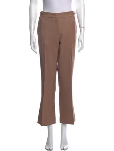 Pre-owned Gabriela Hearst Virgin Wool Flared Pants In Neutral