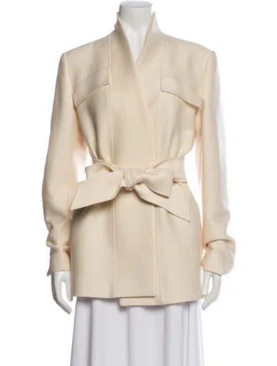 Pre-owned Gabriela Hearst Virgin Wool Jacket In Neutral
