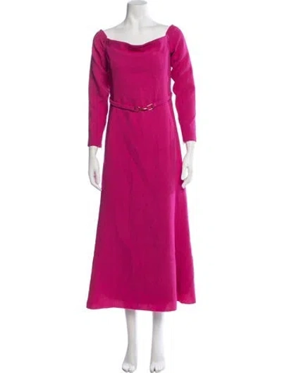 Pre-owned Gabriela Hearst Virgin Wool Long Dress In Pink