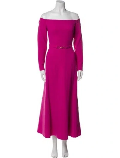 Pre-owned Gabriela Hearst Virgin Wool Long Dress W/ Tags In Pink