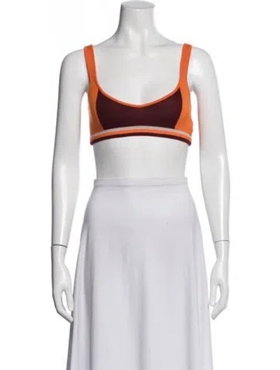 Pre-owned Gabriela Hearst Virgin Wool Scoop Neck Sports Bra W/ Tags In Multi