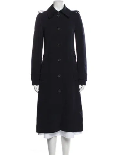 Pre-owned Gabriela Hearst Virgin Wool Trench Coat In Blue