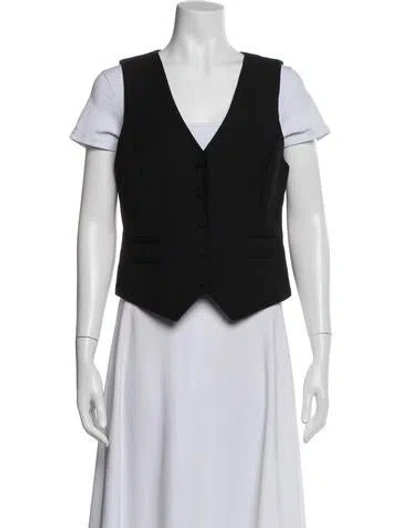 Pre-owned Gabriela Hearst Virgin Wool Vest In Black